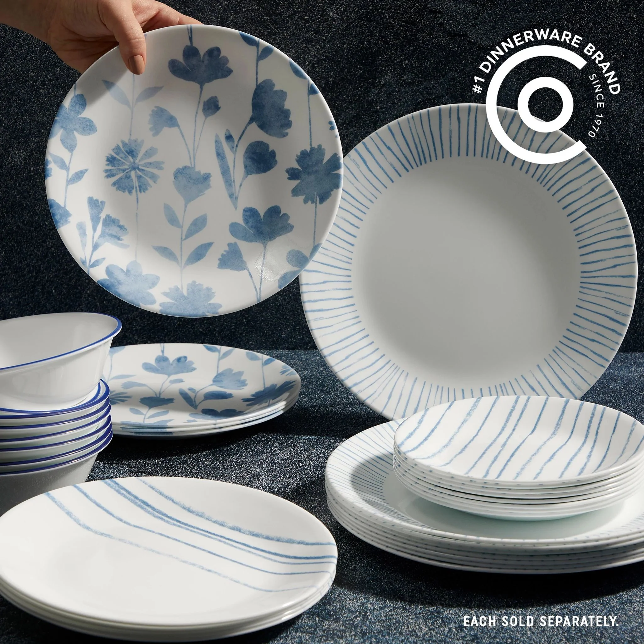 Corelle® Botanical Stripes 10.25" Dinner Plate, 6 pack - Image 4