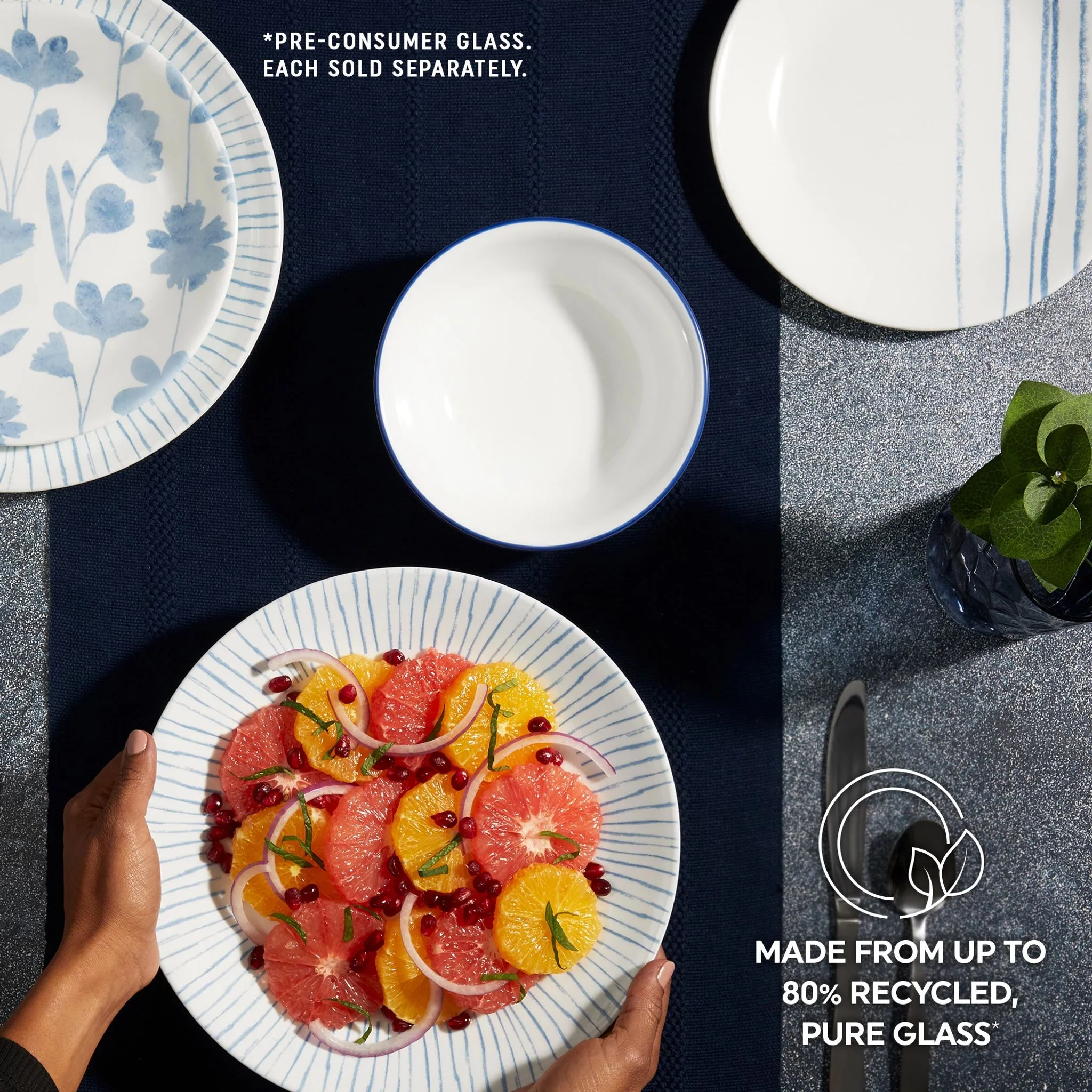 Corelle® Botanical Stripes 10.25" Dinner Plate, 6 pack - Image 6