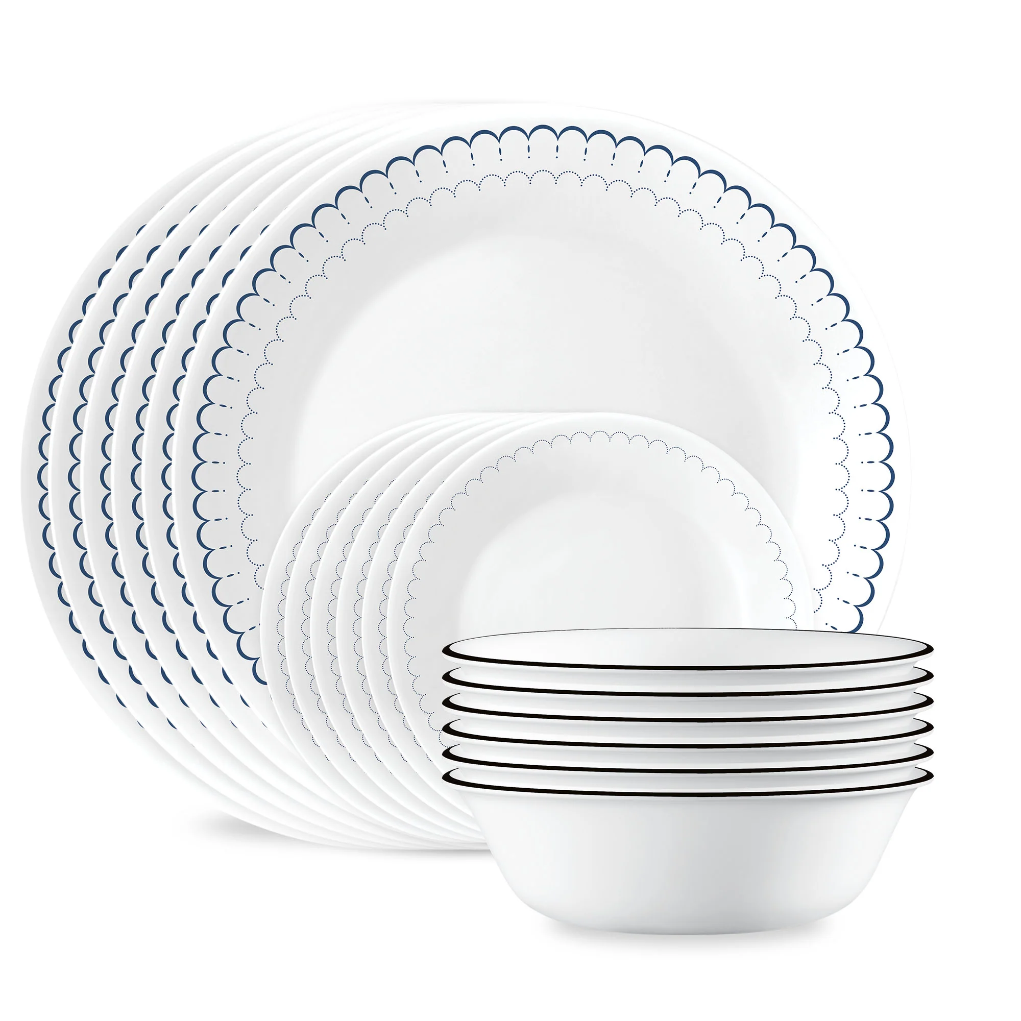 Corelle® Caspian Lace 18-piece Dinnerware Set, Service for 6