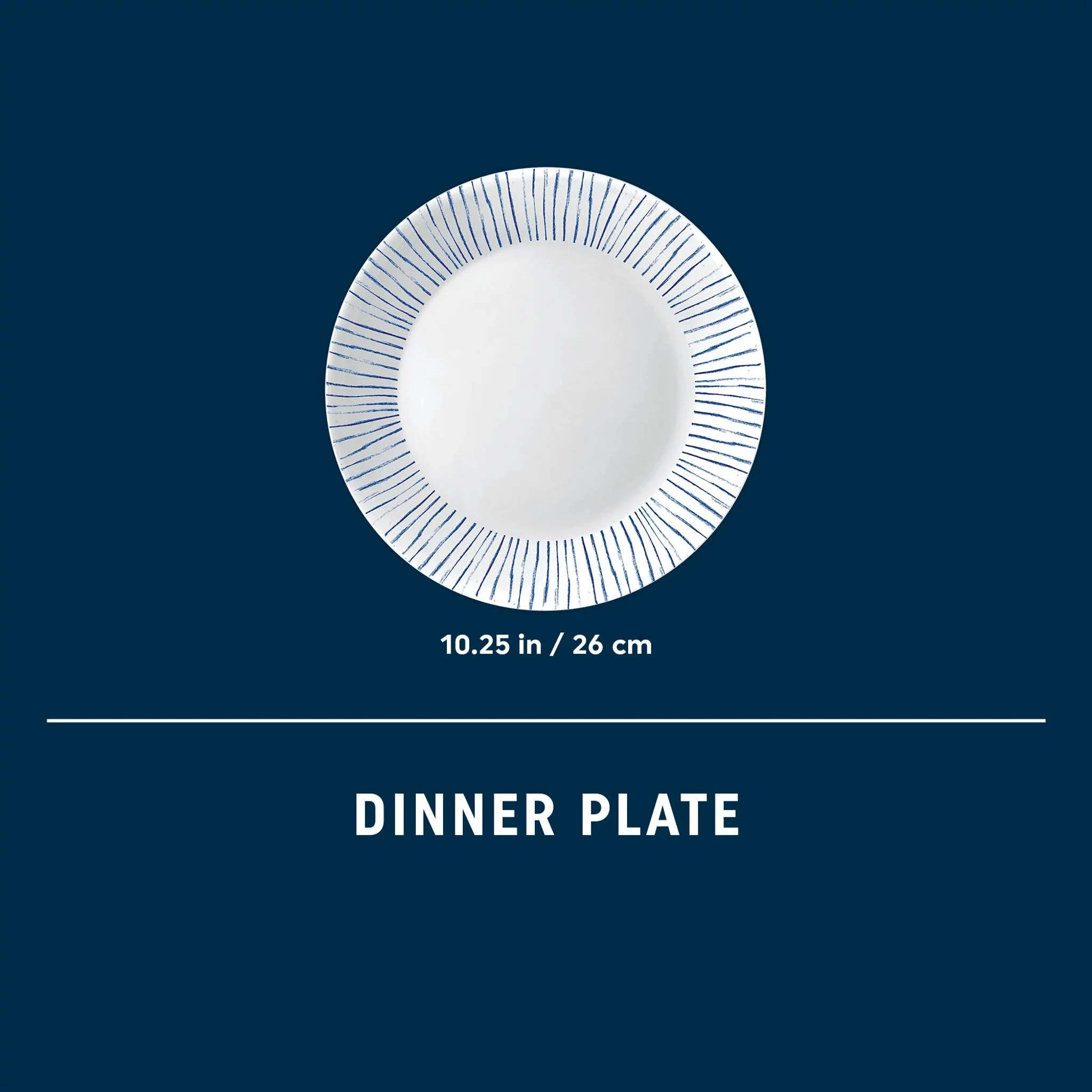 Corelle® Botanical Stripes 10.25" Dinner Plate, 6 pack - Image 3